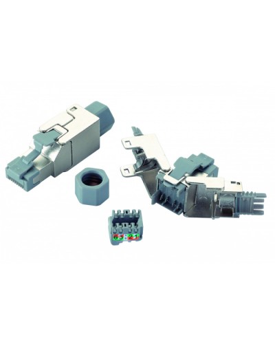 Вилка RJ45 категории 6 FTP для полевой установки Eurolan (13A-F6-03SL) в Нижнем Тагиле Коннекторы и разъемы Pintop.ru