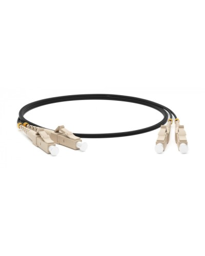 Патч-корд волоконно-оптический (шнур) MM 50/125(OM4), LC-LC, duplex, 10G/40G, LSZH, 10 м Hyperline FC-D3-504-LC/PR-LC/PR-H-10M-LSZH-BK в Нижнем Тагиле Патч-корды оптические Pintop.ru