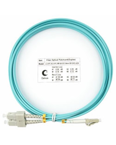 Шнур оптический duplex LC-SC 50/125 MM OM3 3 м LSZH Cabeus FOP-50-LC-SC-3M в Нижнем Тагиле Патч-корды оптические Pintop.ru