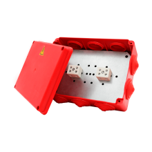 Коробка распределительная огнестойкая КРОПС-П5, IP54, габаритные размеры 190х140х70 мм, для кабелей сечением до 2,5 мм2, 20 клемм КМ-Профиль (FRJB-KM-P5-2.5-20-КРОПС-IP54)