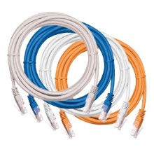Шнур коммутационный NETLAN U/UTP 4 пары, Кат.5е (Класс D), 100МГц, 2хRJ45/8P8C, T568B, заливной, многожильный, BC (чистая медь), PVC нг(B), оранжевый, 1м, уп-ка 10шт. NETLAN EC-PC4UD55B-BC-PVC-010-OR-10
