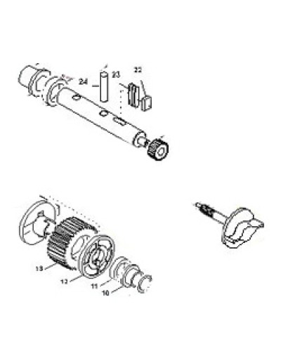 Выходной вал BX-E, BX-E241 Came 119RIBX015 в Нижнем Тагиле Запчасти для шлагбаумов и автоматики Pintop.ru