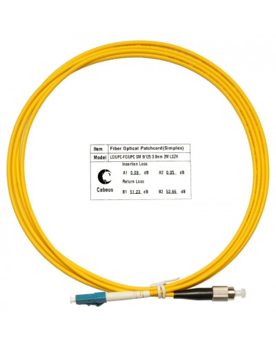 Шнур оптический simplex LC-FC 9/125 sm 2м LSZH Cabeus FOP(s)-9-LC-FC-2m в Нижнем Тагиле Патч-корды оптические Pintop.ru