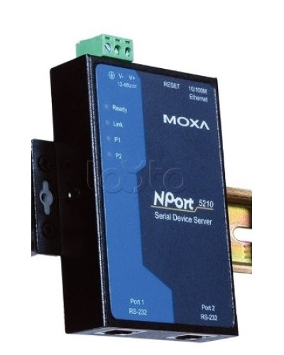 Сервер 2-портовый RS-232 в Ethernet Moxa NPort 5210-T в Нижнем Тагиле Дополнительное оборудование для ОПС Pintop.ru