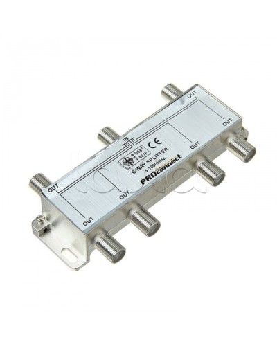 Сплиттер антенный ТВ х 6 под F разъём 5-1000 МГц PROCONNECT 05-6024 в Нижнем Тагиле Дополнительное оборудование для сетей Pintop.ru