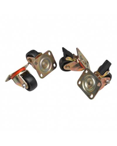 Комплект роликов, 2 шт с тормозом, 2 обычных, нагрузка 150 кг на ролик Datarex DR-460000 в Нижнем Тагиле Ролики для шкафов и стоек Pintop.ru