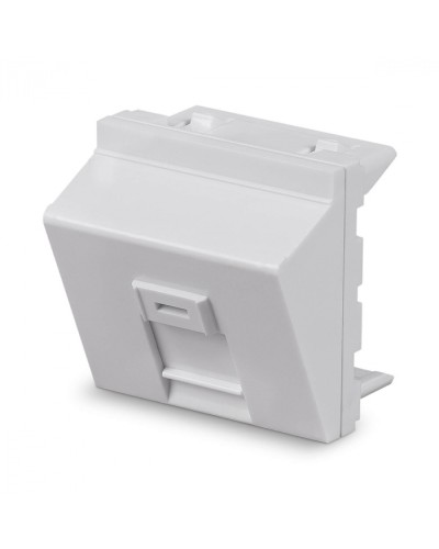 Вставка 45x45 (Mosaic) для 1 модуля формата Keystone Jack, угловая Cabeus (FP-A-45-1M) в Нижнем Тагиле Модули Keystone Pintop.ru