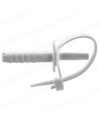 Стяжкa нейлоновая 150 x 8,0 мм, с дюбелем ø8 мм, белая (упак. 50 шт) REXANT (07-0176) в Нижнем Тагиле Стяжки-хомуты Pintop.ru