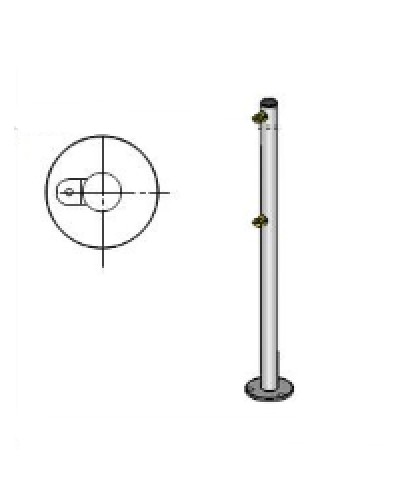 Стойка ограждения с 2-мя полупетлями под поворотную створку или секцию одностороняя Oxgard Стойка ограждения с 2-мя полупетлями односторонняя (ВЗР 1996.09.10) в Нижнем Тагиле Ограждения Pintop.ru