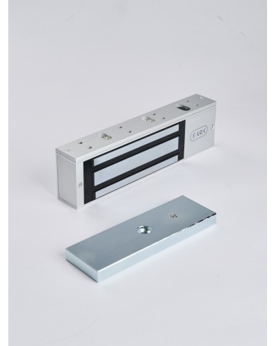 R-Lock RL-EM500-L0S - Электромагнитный замкок, 500кг, DC12/24B, цвет серебристый сатинированный алюминий RAL 7047 в Нижнем Тагиле Электромагнитные замки Pintop.ru