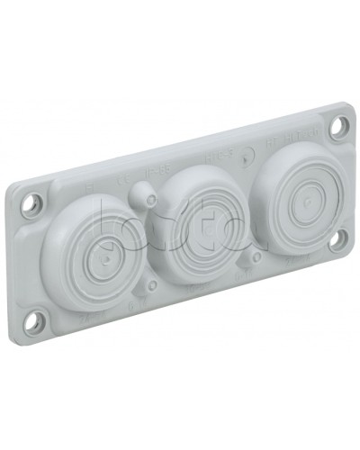 TITAN Ввод кабельный мембр. 6 отв. d=6-59мм IP65 серый IEK (TI-00D-MC-006-65) в Нижнем Тагиле Аксессуары для стоек и шкафов Pintop.ru