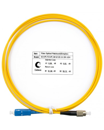 Шнур оптический simplex SC-FC 9/125 SM 2 м LSZH в Нижнем Тагиле Патч-корды оптические Pintop.ru