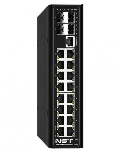 NST NS-SW-16G4G-PL/IM Промышленный управляемый L2+ HiPoE коммутатор Gigabit Ethernet на 16 GE RJ45 PoE + 4 GE SFP порта в Нижнем Тагиле Коммутаторы Pintop.ru