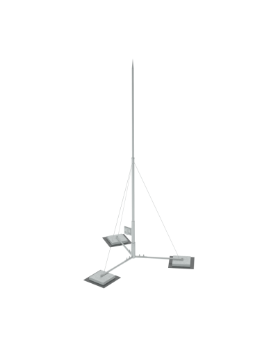 Вольностоящая молниеприемная мачта составная H10,2 м неразборное основание HD КМ-Профиль (TVMR-H10.2 HD) в Нижнем Тагиле Монтажные материалы Pintop.ru