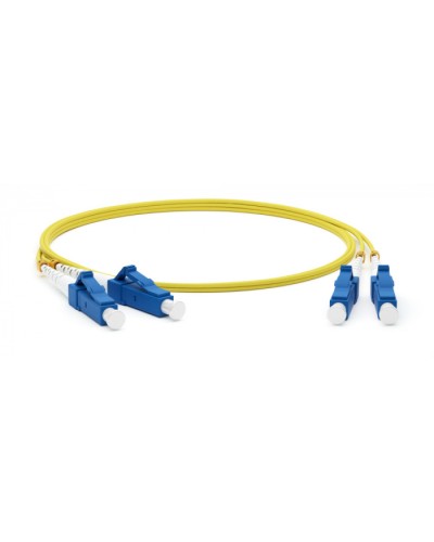 Патч-корд волоконно-оптический Hyperline FC-D2-9-LC/UR-LC/UR-H-10M-LSZH-YL в Нижнем Тагиле Патч-корды оптические Pintop.ru