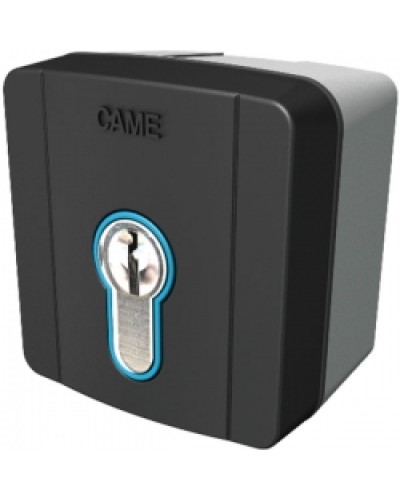 Ключ-выключатель накладной с цилиндром замка DIN и синей подсветкой Came 806SL-0050 в Нижнем Тагиле Запчасти для шлагбаумов и автоматики Pintop.ru