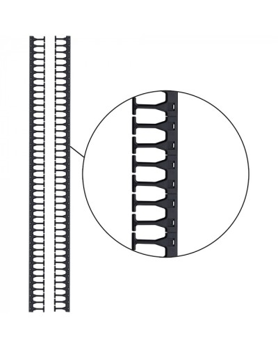 Кабельная гребенка 48U с пальцами глубиной 106 мм, 2 шт. в компл., черная LANMASTER (LAN-DC-CB-48Ux8-PF/S) в Нижнем Тагиле Аксессуары для стоек и шкафов Pintop.ru