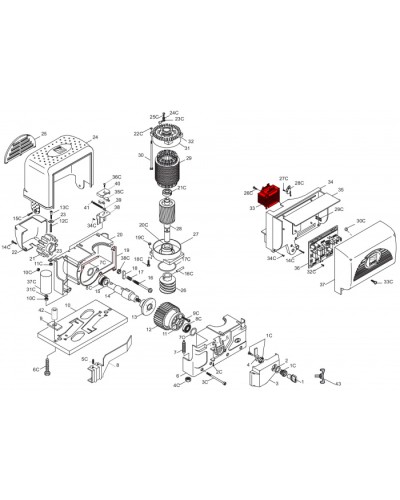 Корпус TWIN4 Came 119RIR312 в Нижнем Тагиле Запчасти для шлагбаумов и автоматики Pintop.ru