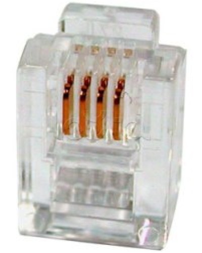 Разъем телефонный RJ11 (6P4C) Cabeus в Нижнем Тагиле Коннекторы и разъемы Pintop.ru