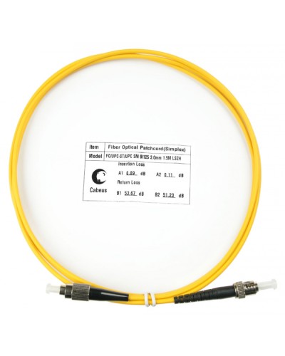 Шнур оптический simplex FC-ST 9/125 sm 1,5м LSZH Cabeus FOP(s)-9-FC-ST-1,5m в Нижнем Тагиле Патч-корды оптические Pintop.ru