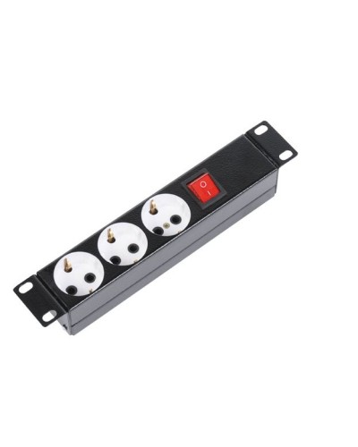 Блок силовых розеток 10 без шнура с выключателем, 3 розетки (черный) ЦМО БР-3П-10-9005 в Нижнем Тагиле Блоки розеток Pintop.ru