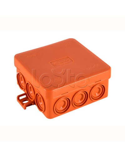 JBL085 Коробка огн. E110, о/п 85х85х38мм, без галогена, 12 вых., IP55, 3P, (0,15-4,0 мм2), цвет оранж. Экопласт (43465HF) в Нижнем Тагиле Распределительные коробки Pintop.ru