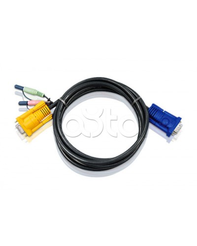 КВМ-кабель с интерфейсами передачи звука, VGA (5м) ATEN 2L-5205A в Нижнем Тагиле Видеоусилители, Модуляторы, Делители Pintop.ru