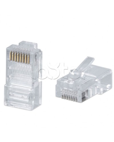 Коннектор RJ-45 под витую пару, категория 5e, универсальный (для одножильного и многожильного кабеля) Cabeus 8P8C в Нижнем Тагиле Коннекторы и разъемы Pintop.ru