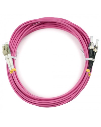 Шнур оптический duplex LC-ST 50/125 mm OM4 5м LSZH Cabeus FOP-50-OM4-LC-ST-5m в Нижнем Тагиле Патч-корды оптические Pintop.ru