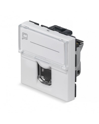 Модуль Keystone Jack RJ-45(8P8C), 180 градусов, категория 6a, экранированная Cabeus (KJ-RJ45-Cat.6a-SH-180T-FP-L-45) в Нижнем Тагиле Модули Keystone Pintop.ru