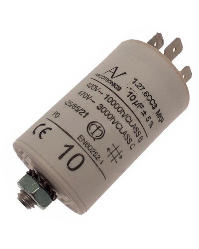 Конденсатор 10 мкФ со сдвоенными выводами и болтом Came 119RIR294 в Нижнем Тагиле Запчасти для шлагбаумов и автоматики Pintop.ru