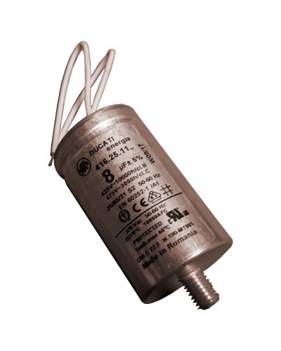 Конденсатор 8 мкФ с гибкими выводами и болтом Came 119RIR339 в Нижнем Тагиле Запчасти для шлагбаумов и автоматики Pintop.ru