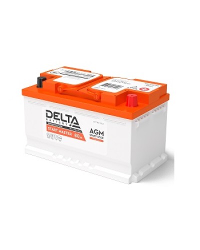 Аккумуляторная батарея 12 - 80 DELTA START MASTER 80 Ah AGM в Нижнем Тагиле Электротехническое оборудование Pintop.ru