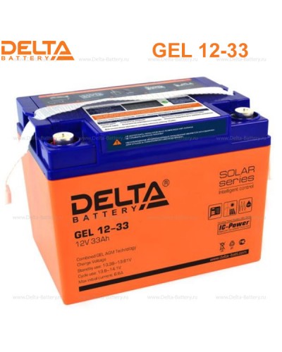 Аккумулятор свинцово-кислотный Delta GEL 12-33 в Нижнем Тагиле Электротехническое оборудование Pintop.ru