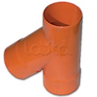 Тройник для двустенных труб одного диаметра ф63мм, 45°, полипропилен DKC 019063