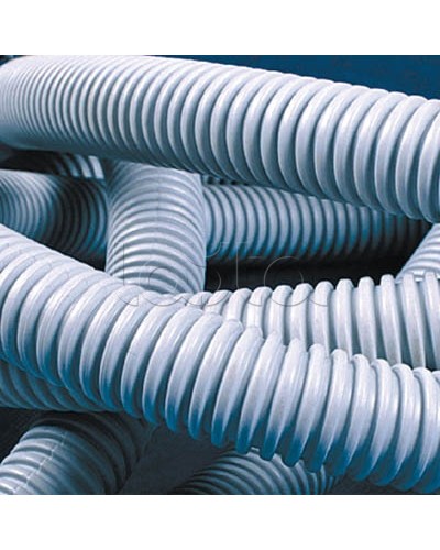 Труба ПВХ гибкая гофр. д.25мм, лёгкая без протяжки, 25м, цвет серый DKC 9092525 в Нижнем Тагиле Гладкая труба Pintop.ru