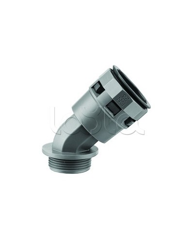 Муфта 45 грд. труба-коробка DN 36 мм, М40х1,5, полиамид, цвет черный DKC PAL36M40N в Нижнем Тагиле Повороты, муфты, тройники Pintop.ru