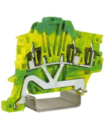 Зажим для заземления, 1 ввод/2 вывода, 1,5 кв.мм желто-зеленый DKC ZHT410 в Нижнем Тагиле Держатели, клипсы, скобы Pintop.ru