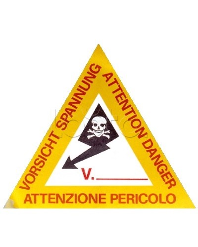 Предупреждающая табличка 120мм DKC ZTA002 в Нижнем Тагиле Аксессуары для лотков Pintop.ru