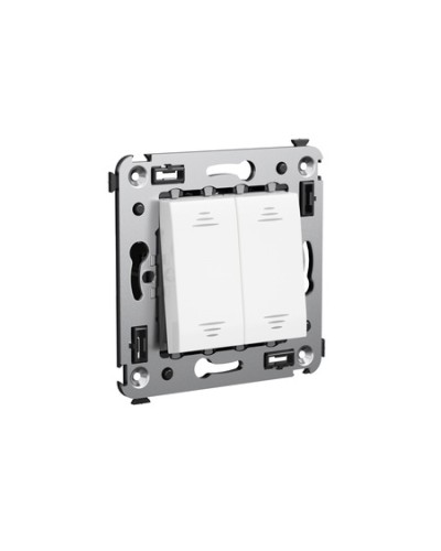 Выключатель двухклавишный в стену, Avanti, Белое облако DKC 4400104 в Нижнем Тагиле Аксессуары для стоек и шкафов Pintop.ru