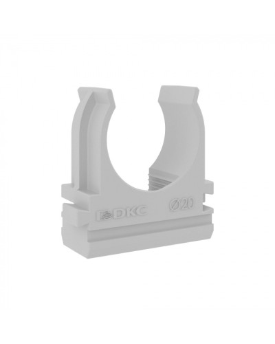 Держатель-клипса быстрого монтажа, для крепления труб, ф20мм, пластик, RAL 7035 DKC 51020M в Нижнем Тагиле Держатели, клипсы, скобы Pintop.ru