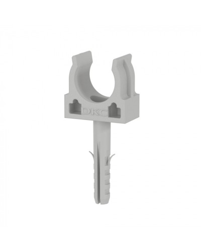 Держатель с защёлкой и дюбелем, в комплекте с винтом розница D16 (100 шт/уп) DKC (51316R) в Нижнем Тагиле Держатели, клипсы, скобы Pintop.ru