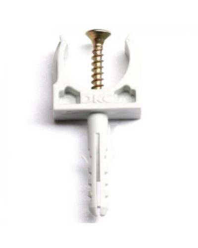 Держатель с защелкой и дюбелем, д.25 мм DKC 51325R5 в Нижнем Тагиле Держатели, клипсы, скобы Pintop.ru