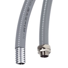 Металлорукав DN 20мм в гладкой ПВХ изоляции, Dвн 20,5 мм, Dнар 27,0,IP66, 50 м, цвет серый DKC 6070R-22