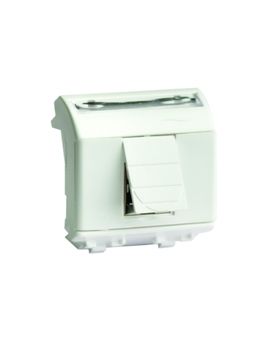 Розетка USB 2.0, со шторкой, белый RAL 9010, 1 разъем, 2М, BRAVA DKC 76202B в Нижнем Тагиле Аксессуары для стоек и шкафов Pintop.ru