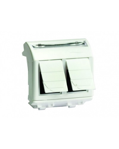 Комп.роз. RJ45 кат.6 (2 разъема 8P8C, Hyperline) Brava, белая, 2М DKC (76452B) в Нижнем Тагиле Розетки компьютерные и телефонные Pintop.ru