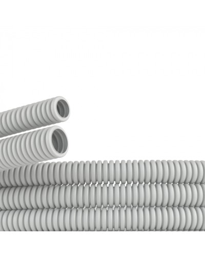Труба ПВХ гибкая гофр. д.40мм, тяжёлая без протяжки, цвет серый DKC 90540 в Нижнем Тагиле Труба гофрированная Pintop.ru