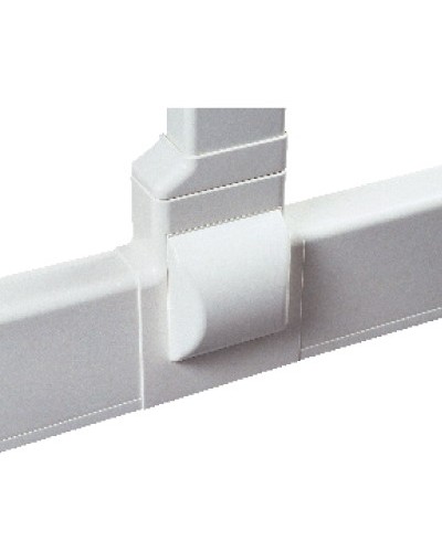 Тройник для плинтусного короба 100х40 мм с отводом на короб 90х40 мм, белый DKC AIR10047 в Нижнем Тагиле Повороты, муфты, тройники Pintop.ru