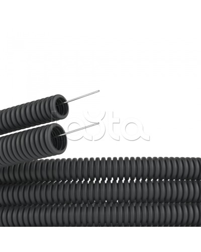 Труба гофр. DN29мм,полиамид 6, с протяжкой, темно-серый DKC (PA612935F0) в Нижнем Тагиле Труба гофрированная Pintop.ru