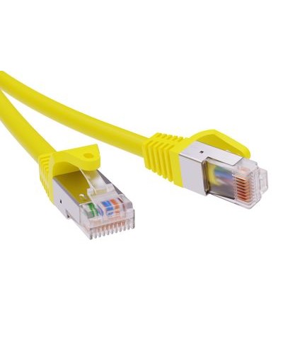 Патч-корд экранированный CAT6 F/UTP 4х2, LSZH, желтый, 3м DKC RN6FU4530YL в Нижнем Тагиле Патчкорды (медные) Pintop.ru